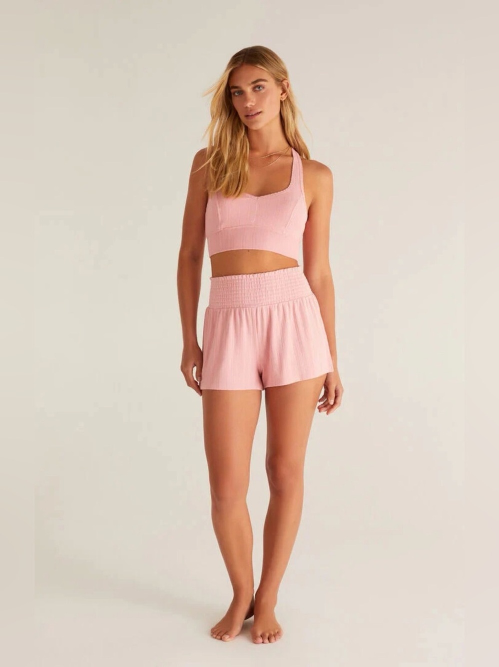 Z SUPPLY 2 piece Resort crop/short set